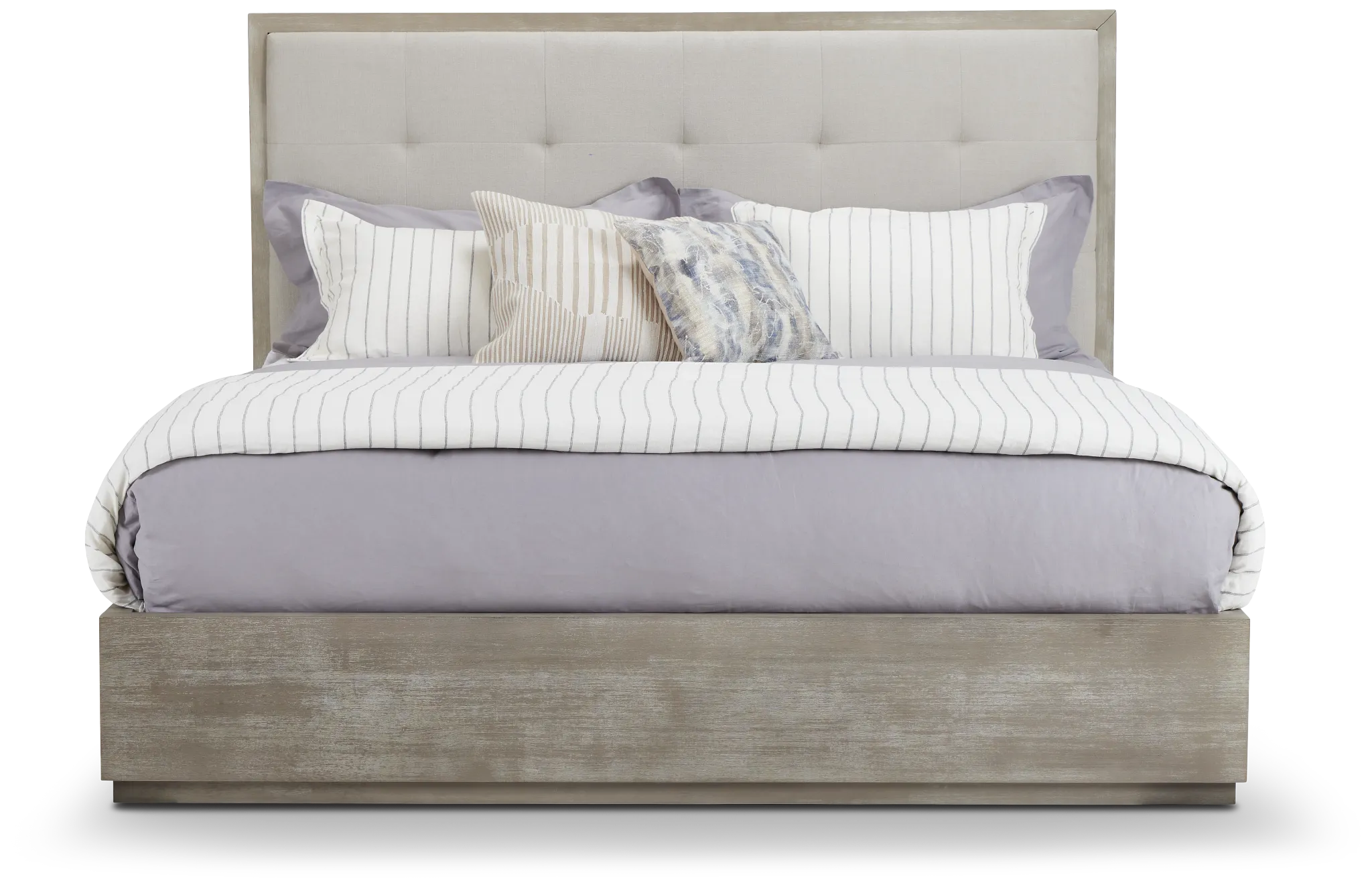 Madden Light Tone Wood Platform Bed