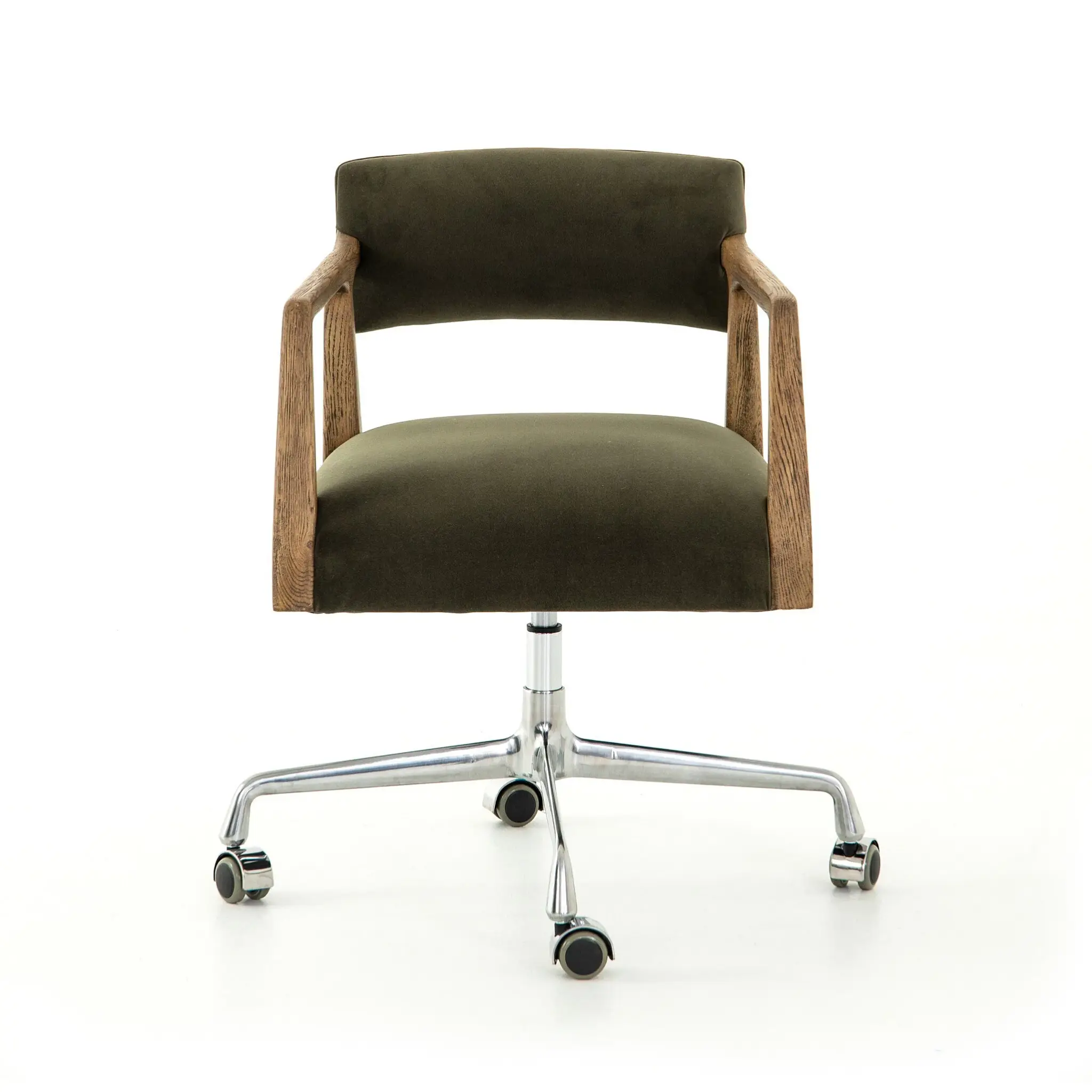 Four Hands Tyler Dark Green Velvet Desk Chair Four Hands Tyler Dark Green Velvet Desk Chair