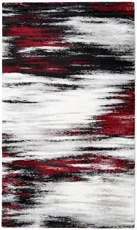 Iris Red 5x8 Area Rug