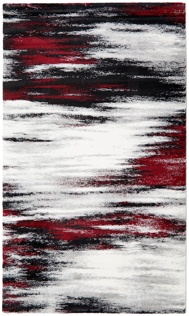 Iris Red 5x8 Area Rug