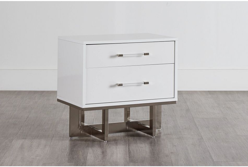 Cortina White Nightstand, (0)