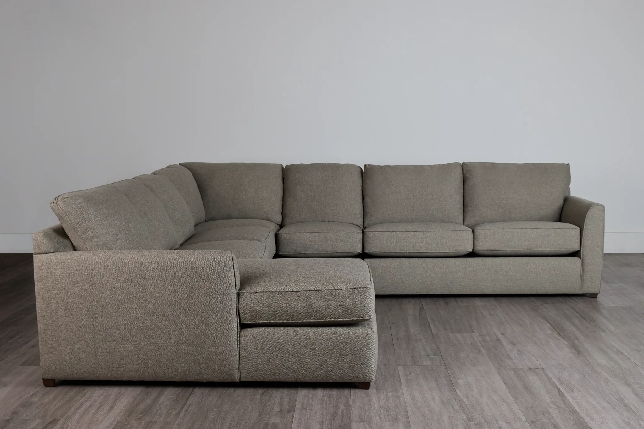 Asheville Brown Cooling Left Chaise Memory Foam Sleeper Sectional