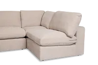 Breeze Taupe Fabric 4-piece Modular Sectional