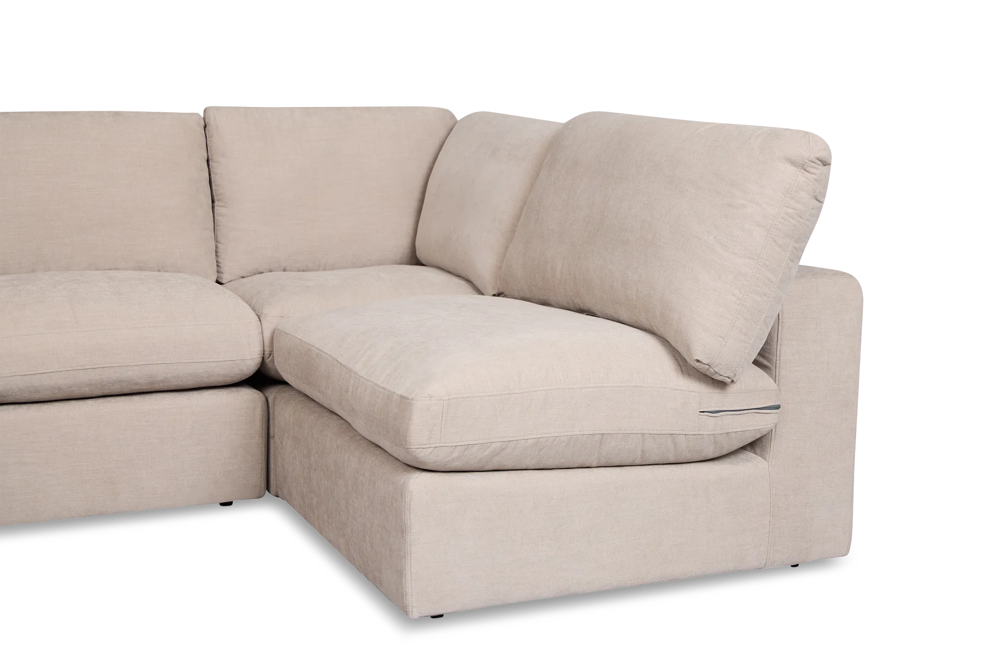 Breeze Taupe Fabric 4-piece Modular Sectional