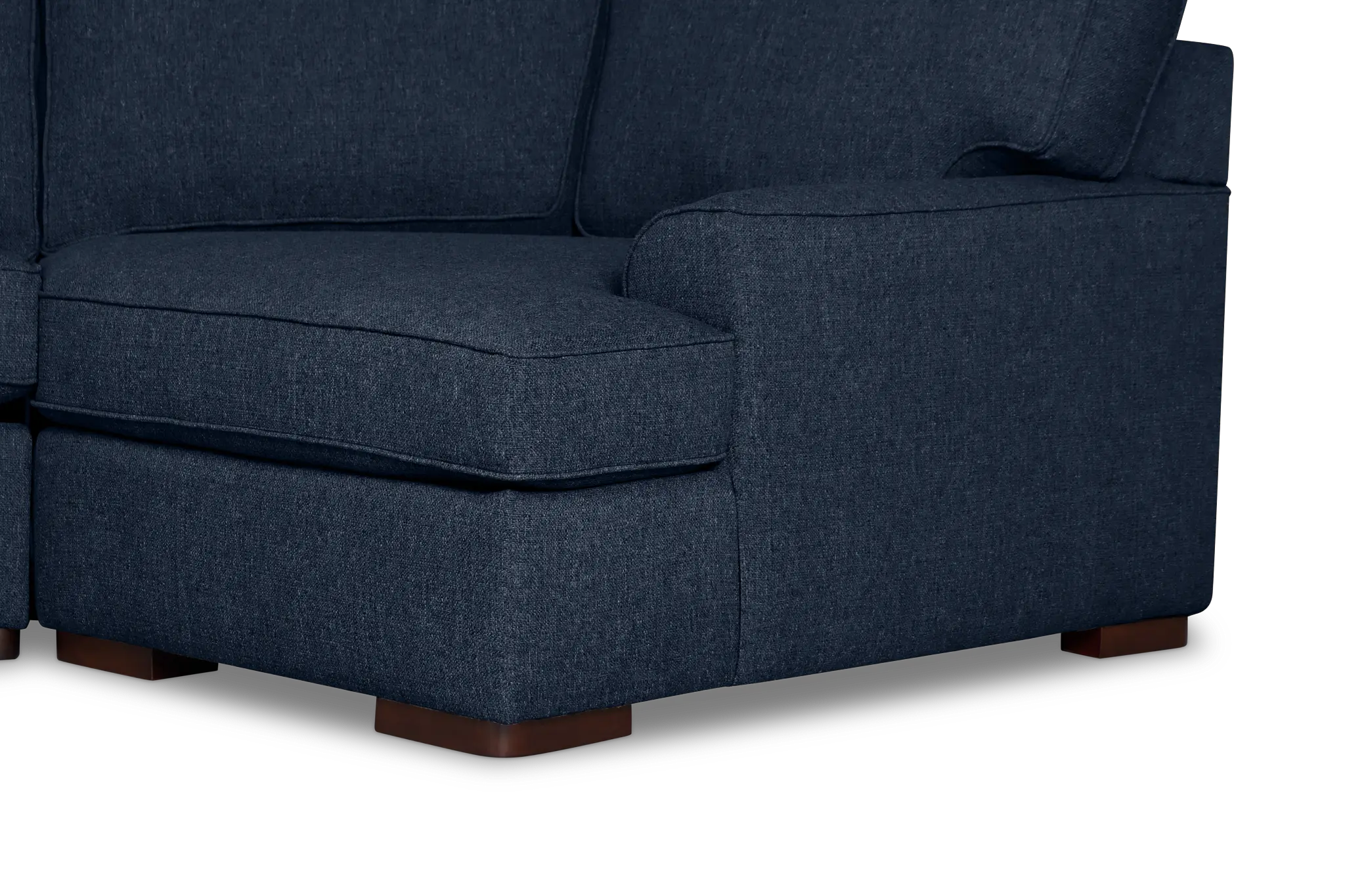 Sinclair Dark Blue Fabric Right Cuddler Cooling Memory Foam Sectional Sinclair Dark Blue Fabric Right Cuddler Cooling Memory Foam Sectional