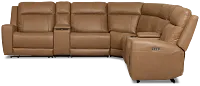 Colton Brown Micro Large Dual Power Reclining Two-arm Sectional
