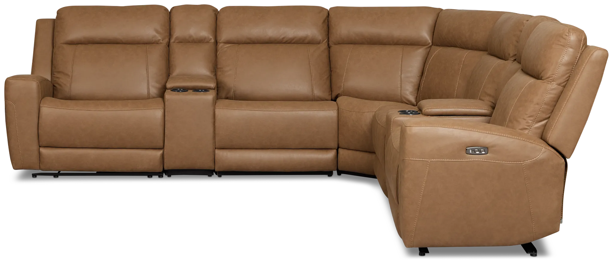 Colton Brown Micro Large Dual Power Reclining Two-arm Sectional