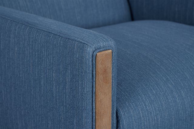 Dell Dark Blue Fabric Accent Chair