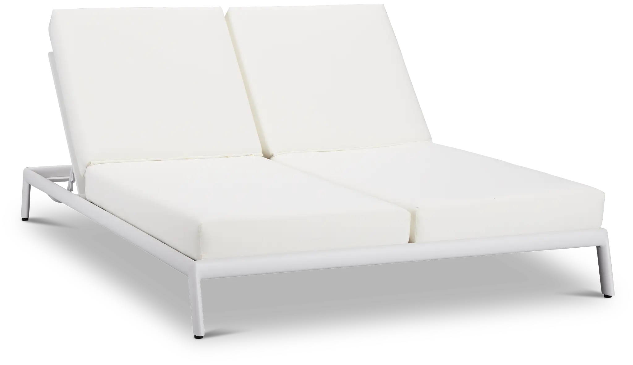Tortuga White Double Cushion Chaise Tortuga White Double Cushion Chaise