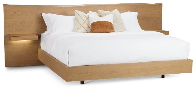 Haven Light Tone Spread Bed W/ Two Nightstands