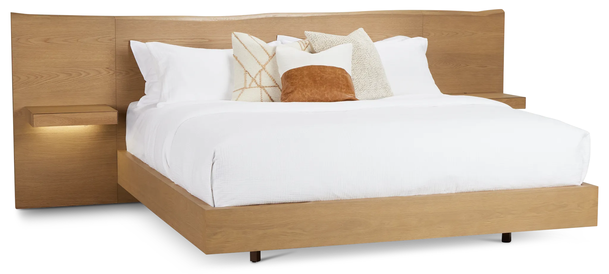 Haven Light Tone Spread Bed W/ Two Nightstands