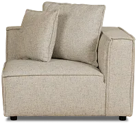 Tatum Beige Fabric Corner Chair