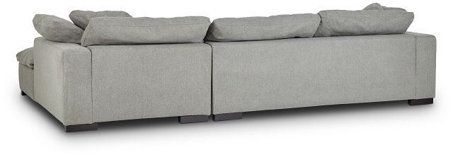 Aubrey Light Gray Fabric Right Chaise Sectional