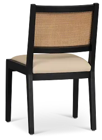 Pacific Black Woven Upholstered Side Chair