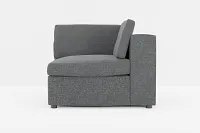 Destin Delray Dark Gray Fabric Corner Chair