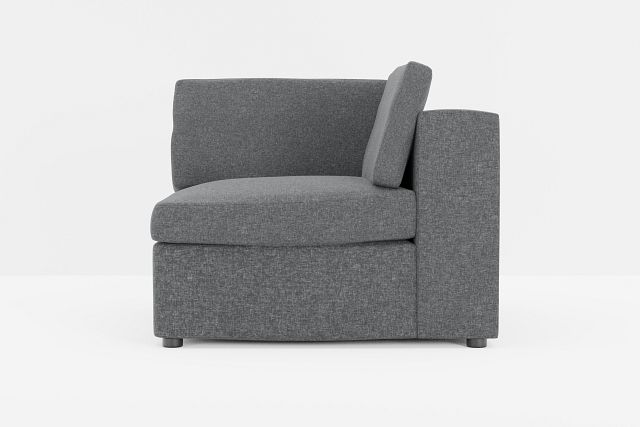 Destin Delray Dark Gray Fabric Corner Chair