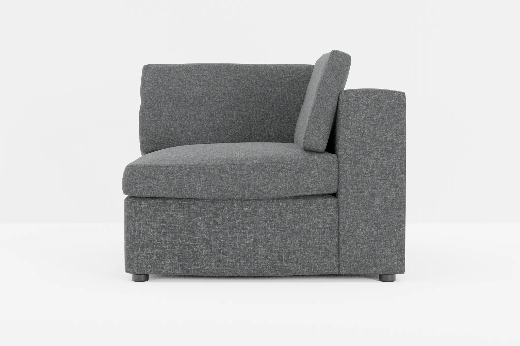 Destin Delray Dark Gray Fabric Corner Chair