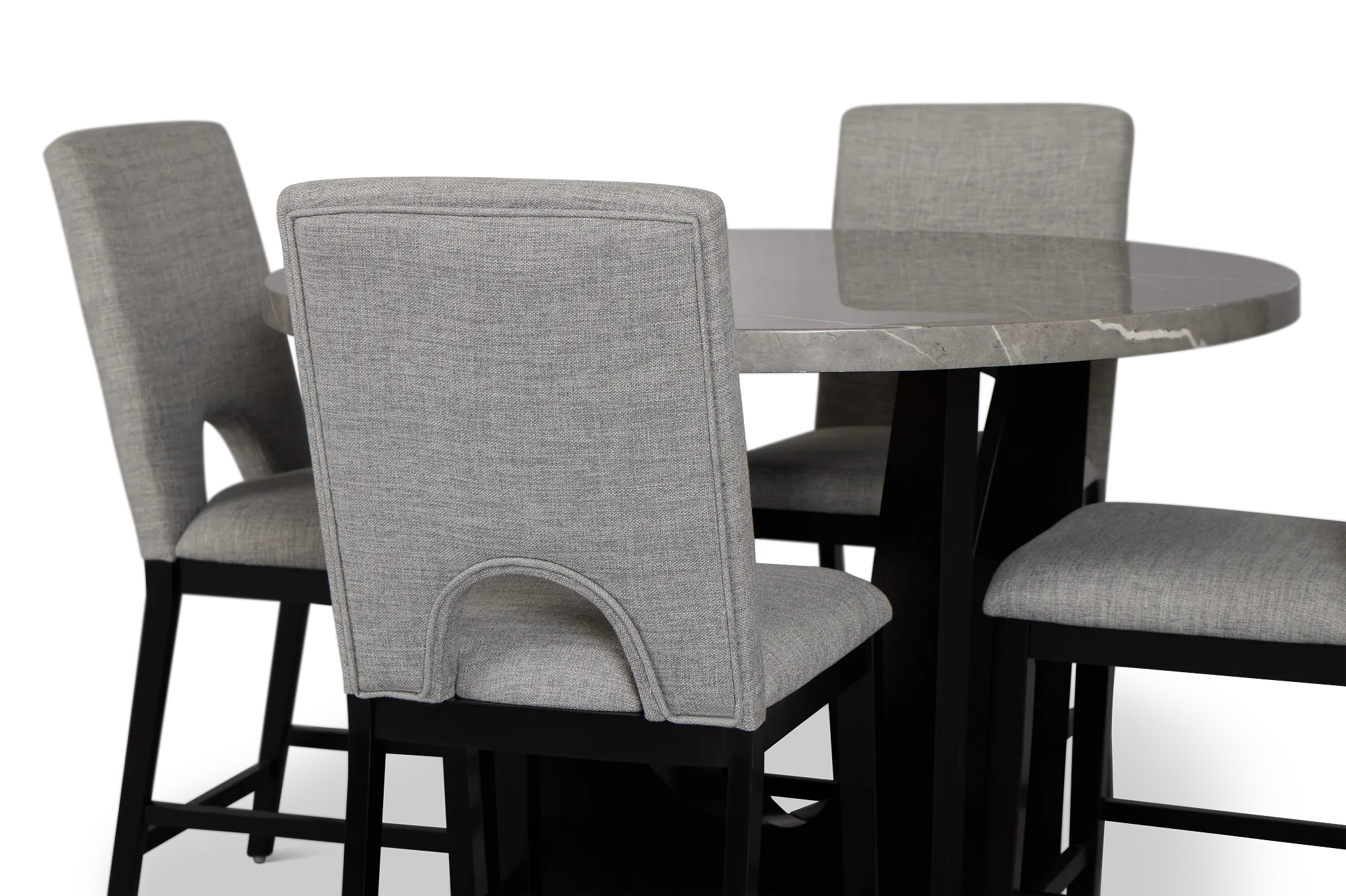 Oxford Two-tone High Table & 4 Upholstered Barstools