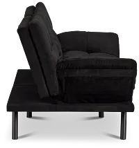 Bowie Black Micro Sofa Futon