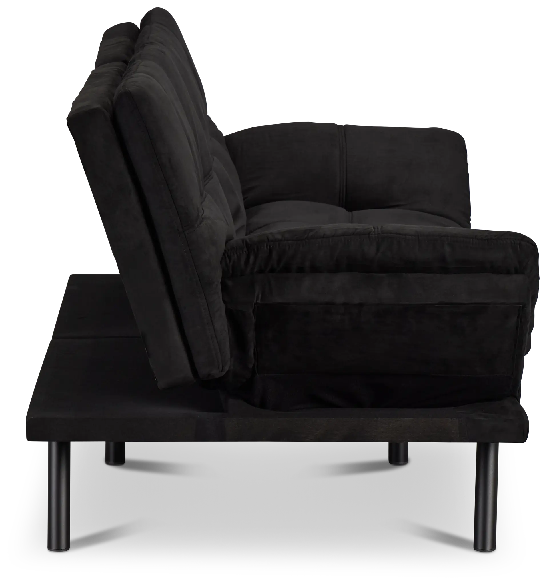 Bowie Black Micro Sofa Futon Bowie Black Micro Sofa Futon