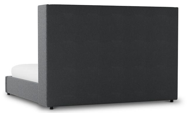 Captiva Delray Dark Gray 60" Upholstered Shelter Bed