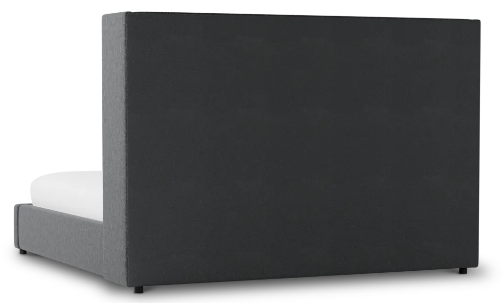 Captiva Delray Dark Gray 60" Upholstered Shelter Bed