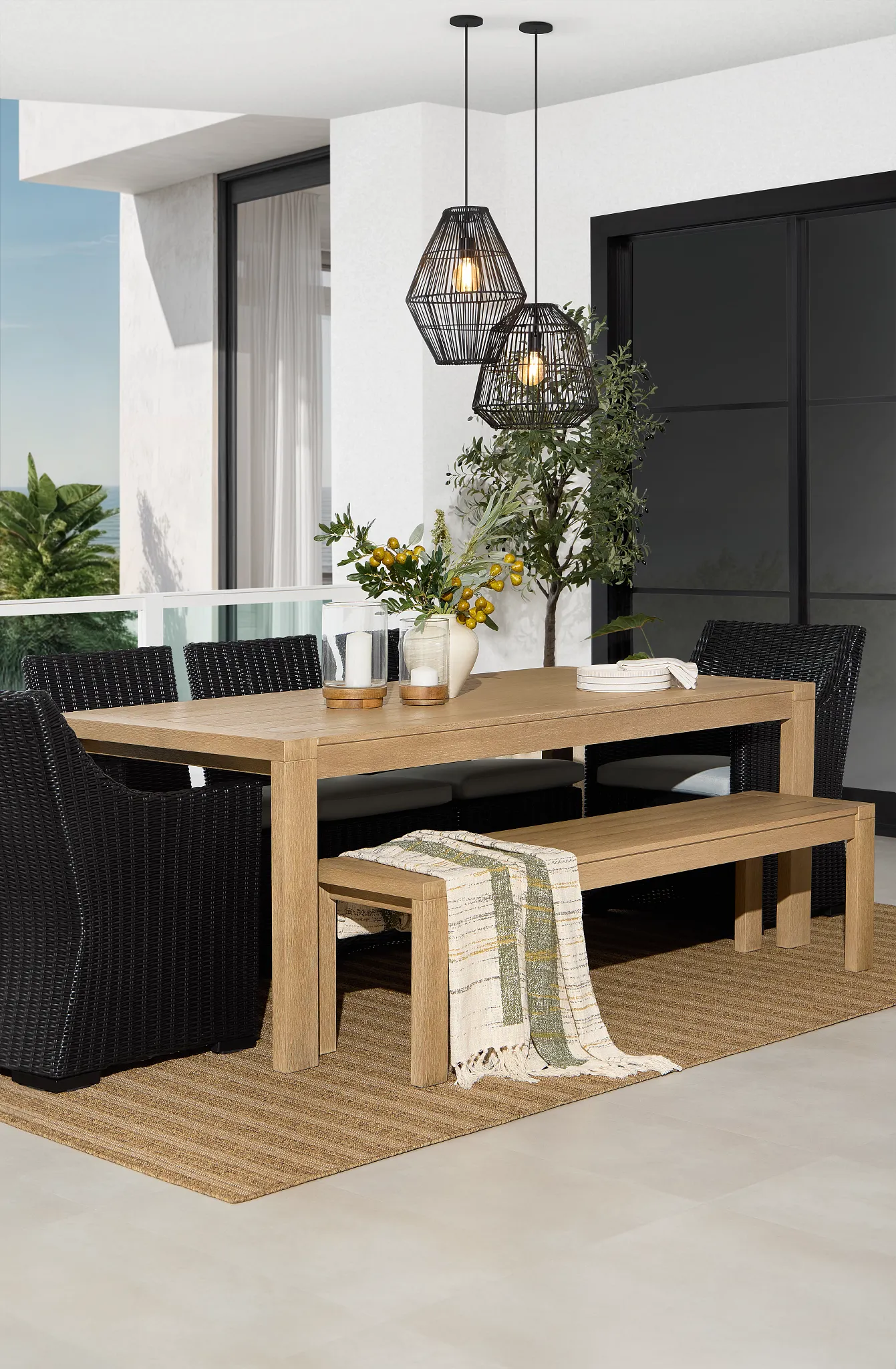 Montecito Mid Tone Rectangular Table