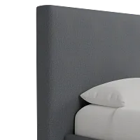 Grayton Delray Dark Gray 54" Upholstered Platform Bed