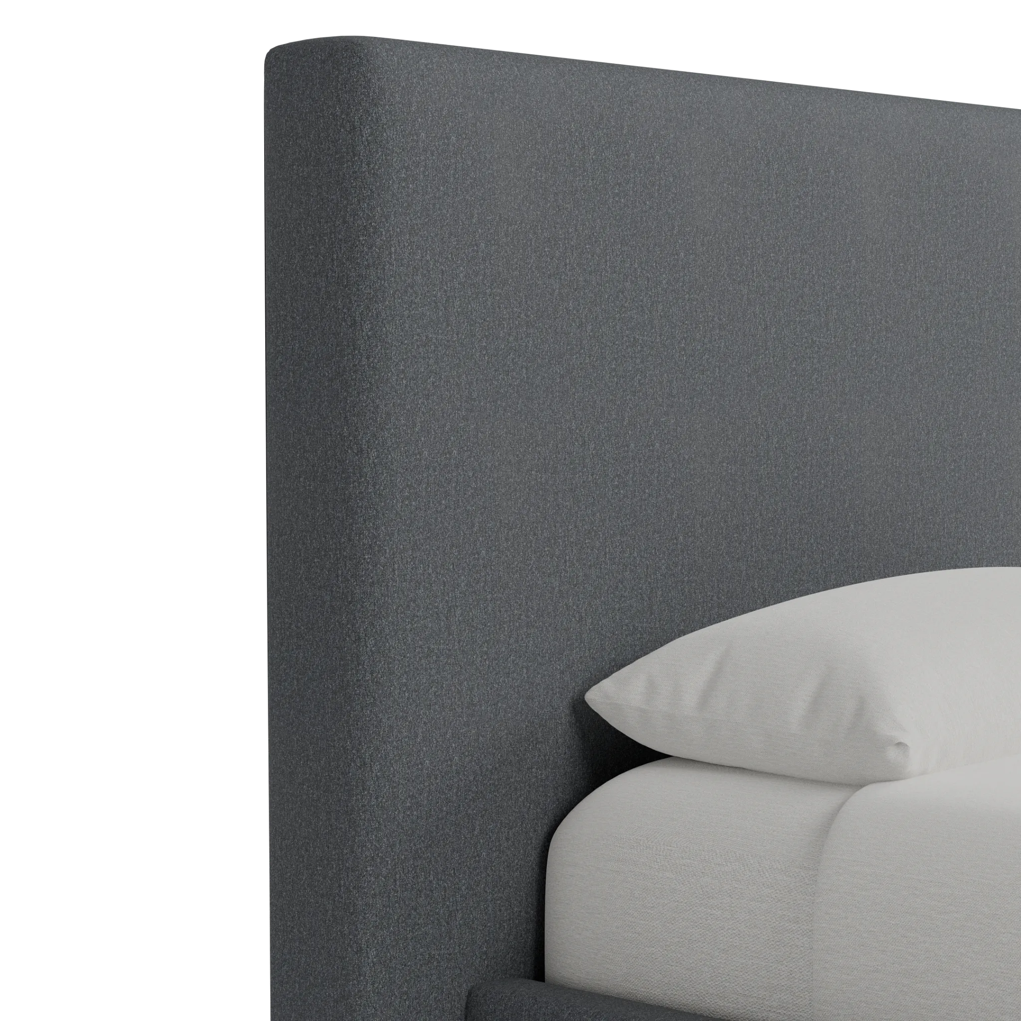 Grayton Delray Dark Gray 54" Upholstered Platform Bed