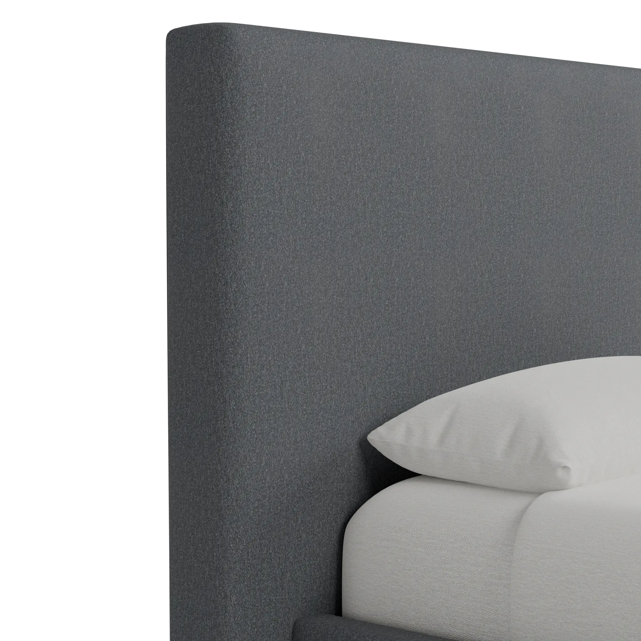 Grayton Delray Dark Gray 54" Upholstered Platform Bed Grayton Delray Dark Gray 54" Upholstered Platform Bed