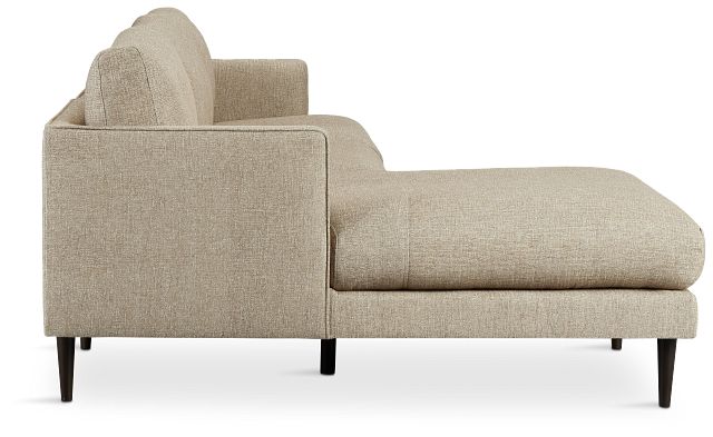 Easton Brown Fabric Left Chaise Sectional