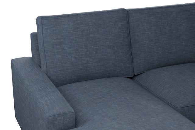 Edgewater Elevation Dark Blue Medium Left Chaise Sectional