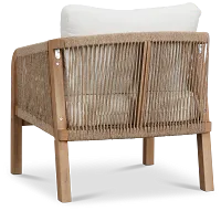 Laguna Light Tone Chair With White Cushion