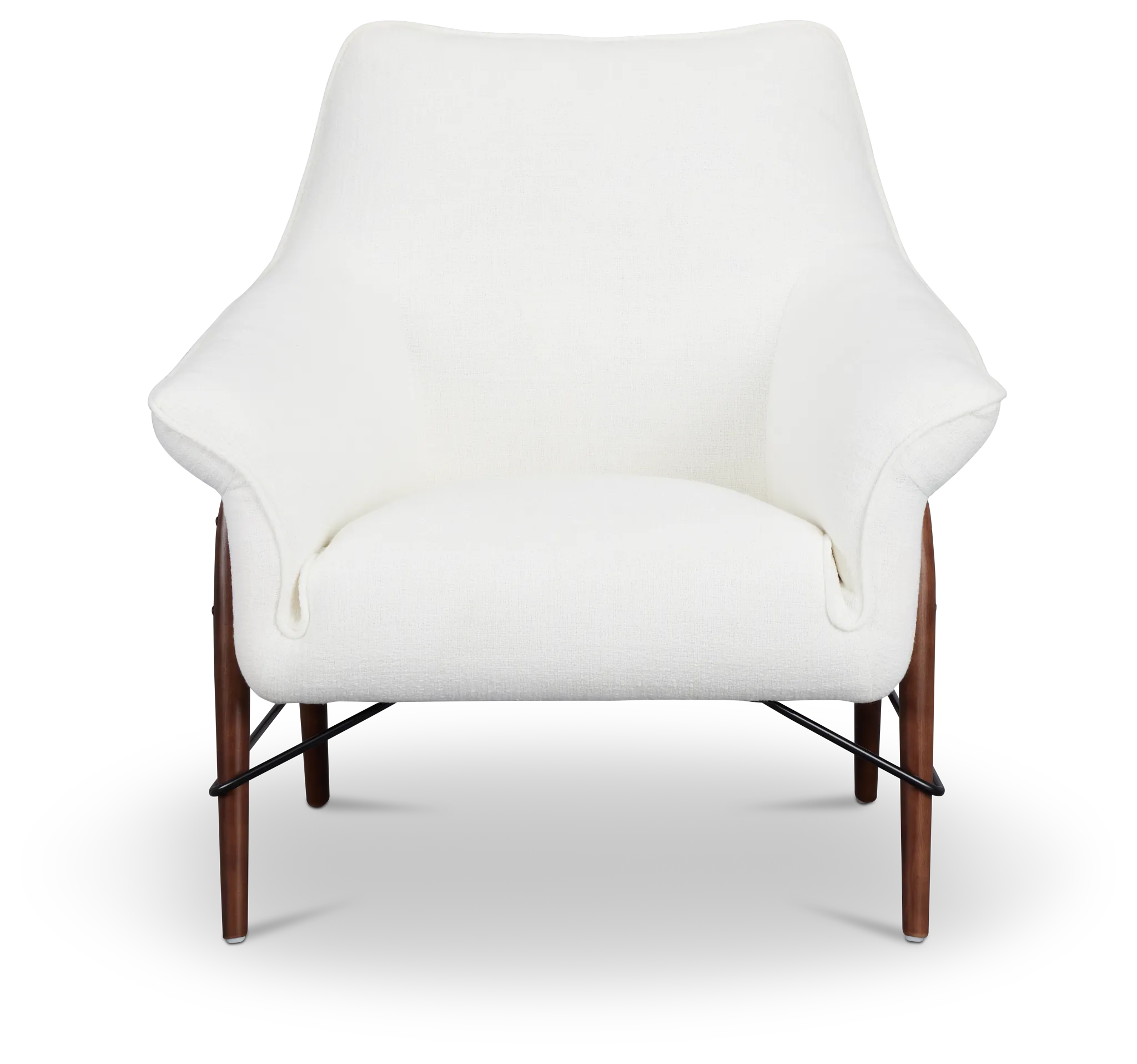 Nathan White Fabric Accent Chair