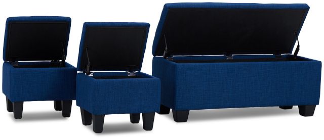 Ethan Blue Set Of 3 Bench