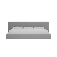 Grayton Delray Light Gray 44" Upholstered Platform Bed