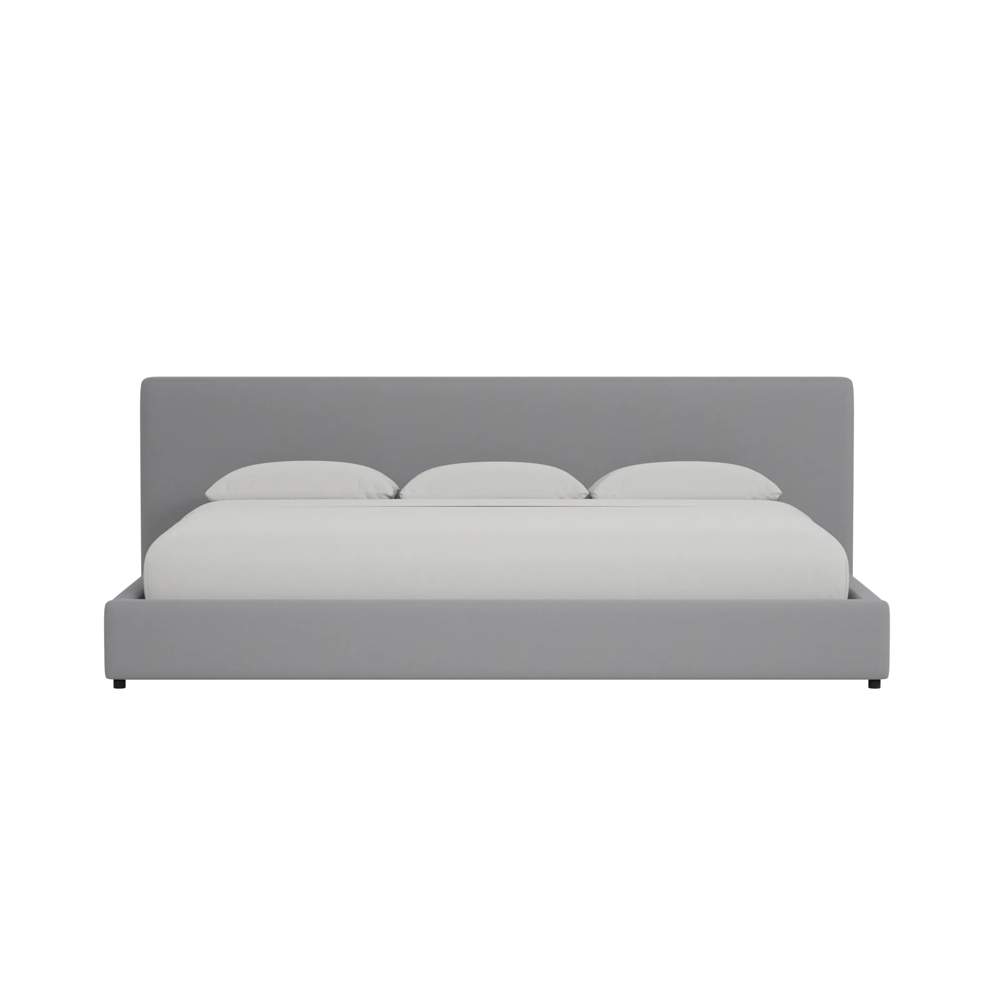 Grayton Delray Light Gray 44" Upholstered Platform Bed