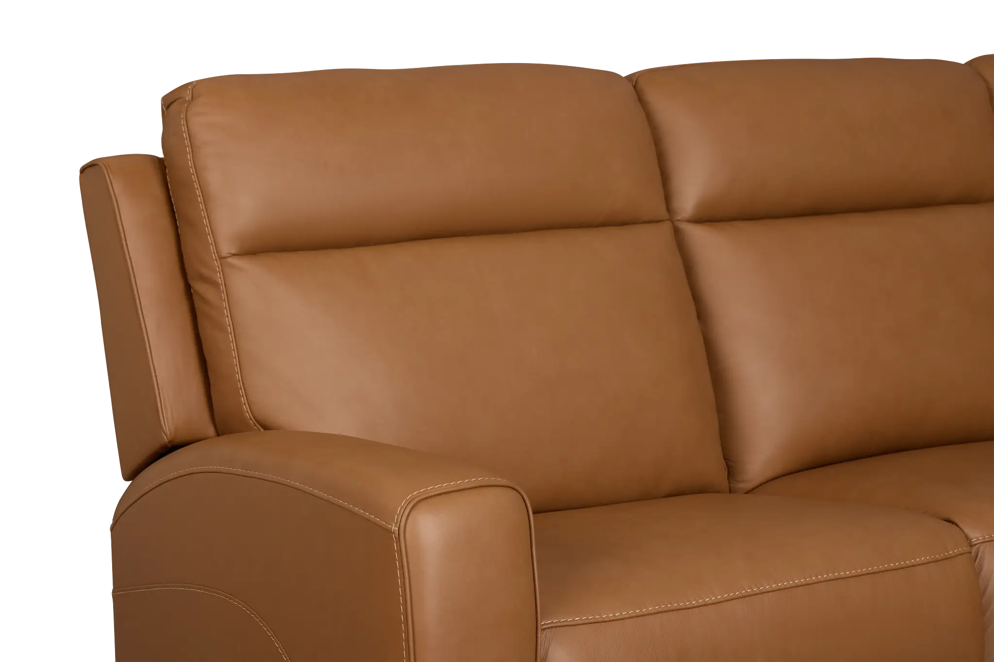 Flexsteel Belmont Medium Brown Lthr/vinyl Small Triple Power Reclining Two-arm Sectional Flexsteel Belmont Medium Brown Lthr/vinyl Small Triple Power Reclining Two-arm Sectional