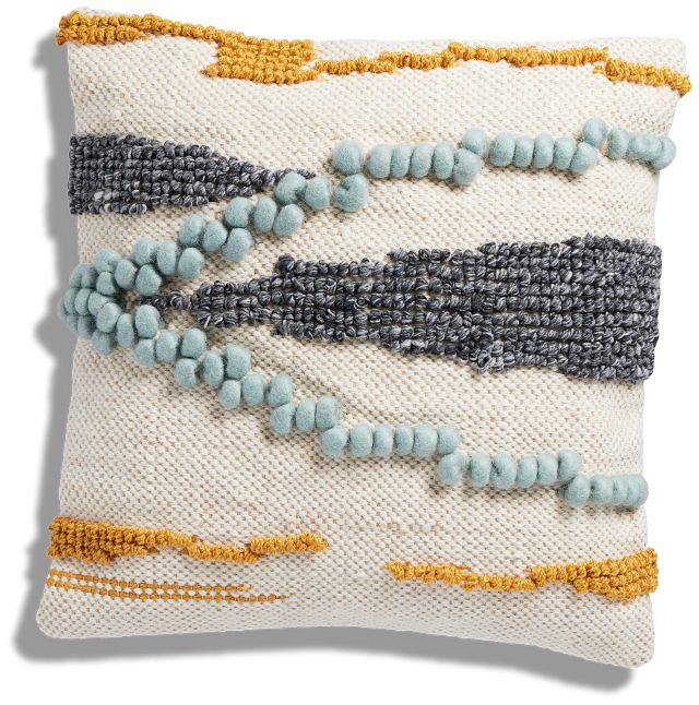 Luxe Blue 20" Accent Pillow