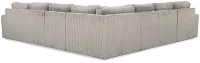 Charlie Gray Fabric Large Left Chaise Sectional