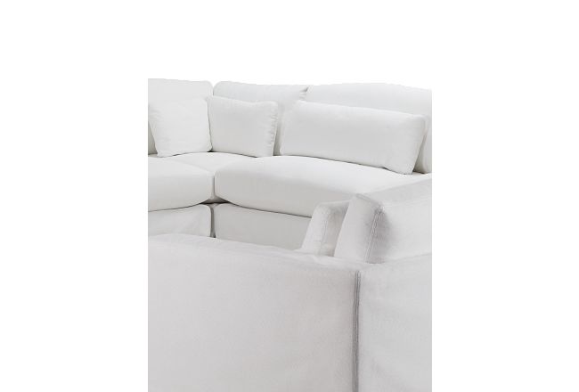 Cozumel White Fabric 8-piece Modular Sectional