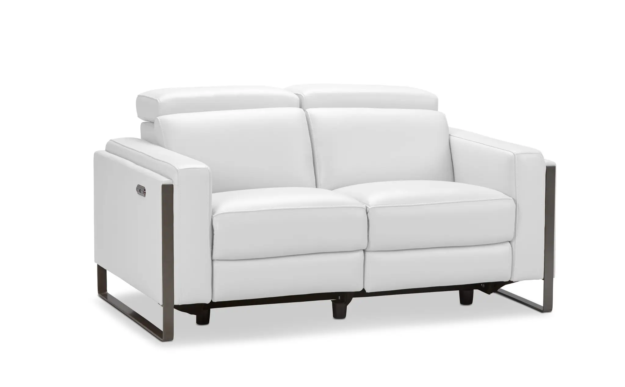 Atlas White Lthr/vinyl Power Reclining Loveseat Atlas White Lthr/vinyl Power Reclining Loveseat