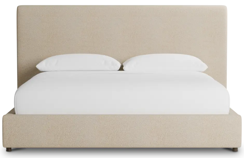 Grayton Sutton Beige 54" Upholstered Platform Bed Grayton Sutton Beige 54" Upholstered Platform Bed