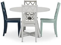 Edgartown White Round Table & Mixed Chairs