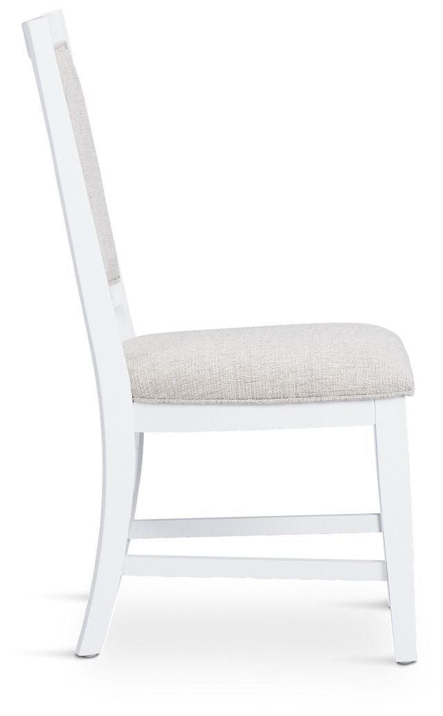 Heron Cove White Upholstered Side Chair