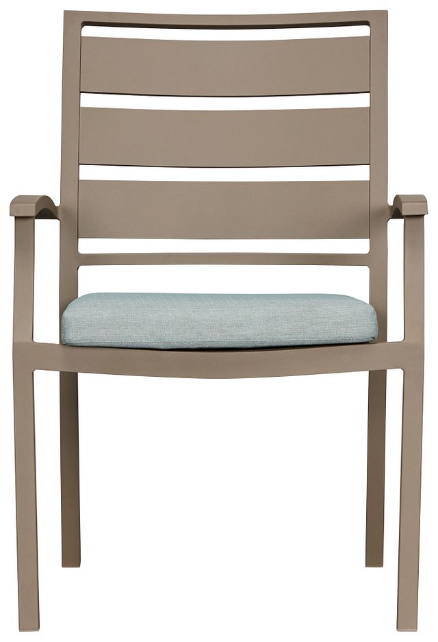 Raleigh Teal Aluminum Arm Chair