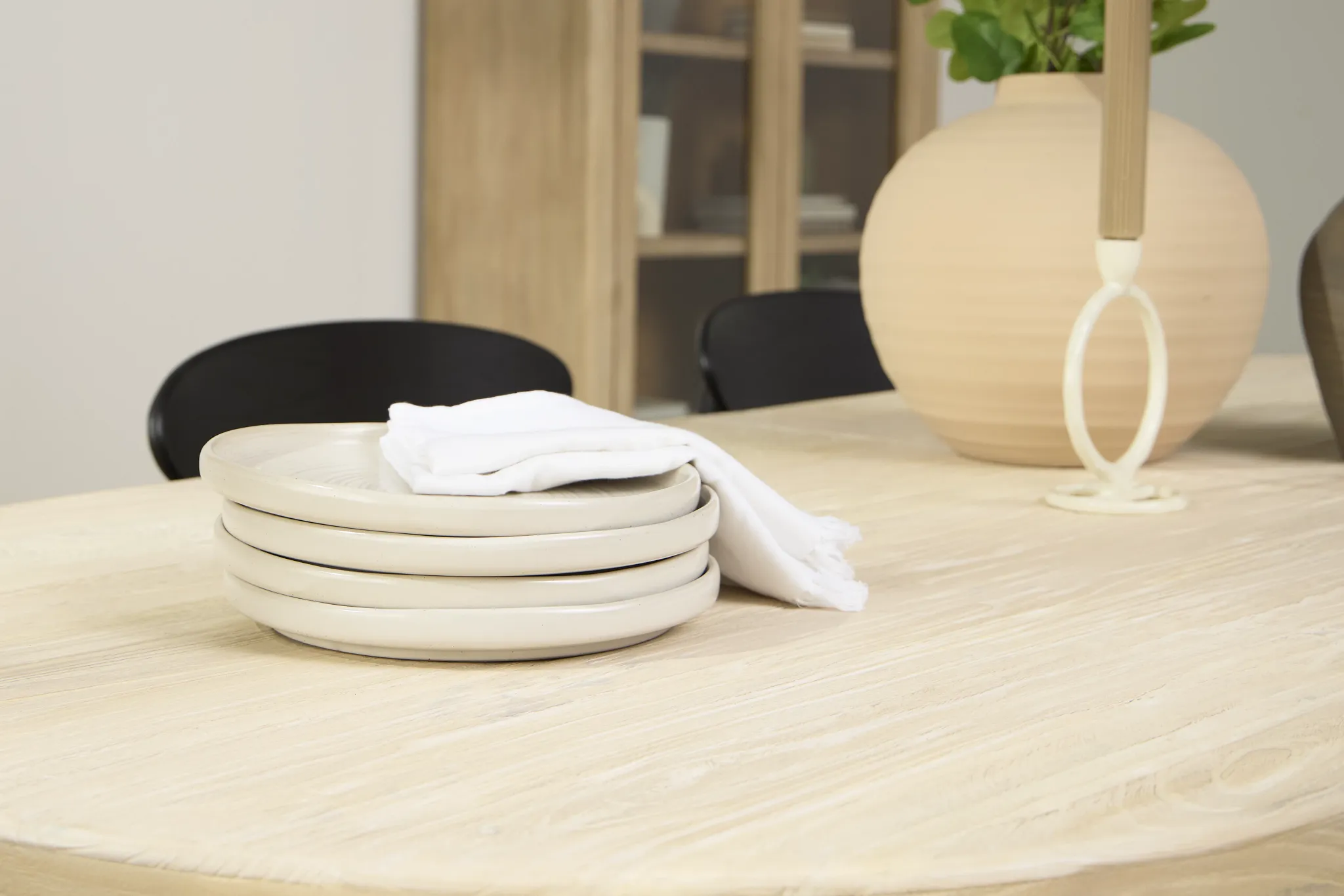 Clayton Light Tone Oval Table