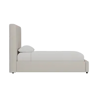 Grayton Suave Beige 54" Upholstered Platform Bed