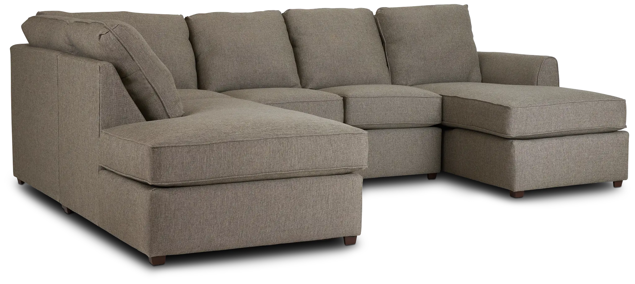 Asheville Brown Fabric Small Left Bumper Sectional Asheville Brown Fabric Small Left Bumper Sectional