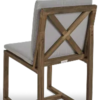 Linear Teak Dk Gray Side Chair